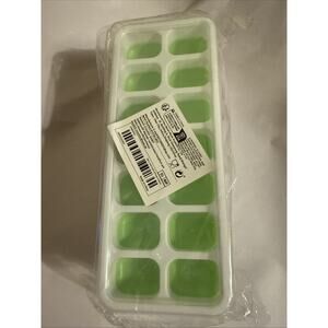 Set Of Four Silicone Ice Cube Trays with Lids Easy Release 14-Cavity Stackable